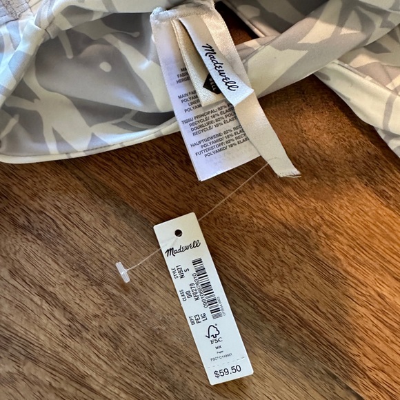 Madewell Reversible Bikini Set size Small/ Medium Abstract Flora NWT High Waist - Picture 5 of 9